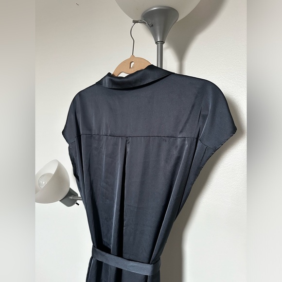 Banana Republic Blue Satin Midi Shirtdress | Size M - Picture 5 of 7